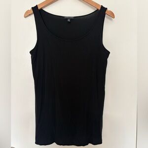Eileen Fisher black silk tank top size medium